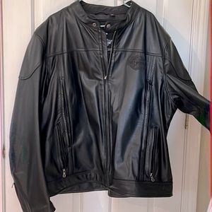 Mens 3xl Harley Davidson Genuine Cowhide Leather Jacket, Removable liner